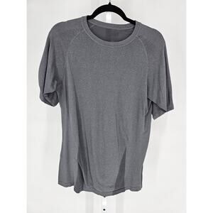 Hylete Mens Sz L Short Sleeve Fitted Performance T Shirt Gray Athletic